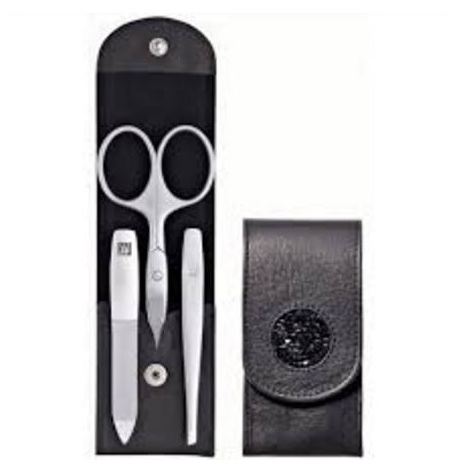 Estuche de Bolsillo piel Legitima Negro 3 piezas