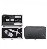 Estuche con Boquilla Piel leg&iacute;tima negro 5 Piezas