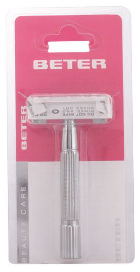 Maquinilla afeitar cl&aacute;sica inoxidable