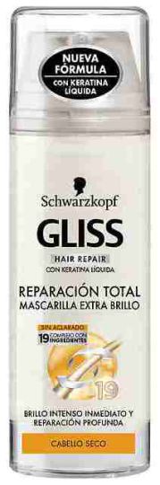 Gliss Mascarilla Reparación Total Extra Brillo 150 ml Gliss Mascarilla Reparación Total Extra Brillo 150 ml