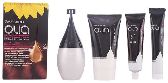 Garnier Olia Coloraci&oacute;n Permanente 5,5 Caoba 4 Piezas