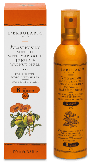 Solar aceite elasticidad calendula y jojoba spf 6 protección baja