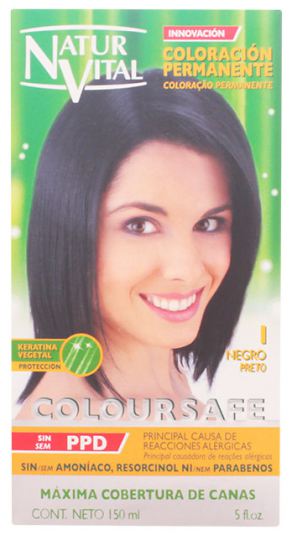 Naturaleza y Vida Coloursafe Tinte Permanente 1 Negro 150 ml