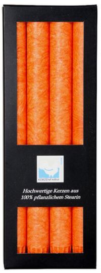 Velas cil&iacute;ndricas para candelabro Naranja