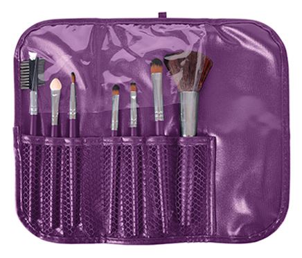 Set Estuche 7 Pinceles Maquillaje Tika black