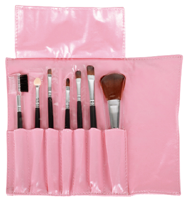 Set Estuche Maquillaje 7 Pinceles Tika Pink