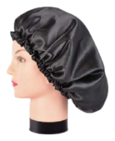 Gorro de Sat&eacute;n Negro Anti Frizz