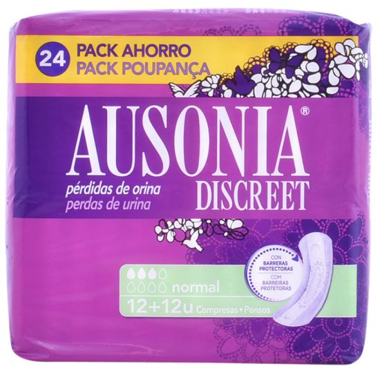 Compresas para P&eacute;rdidas de Orina Discreet Normal 24 uds