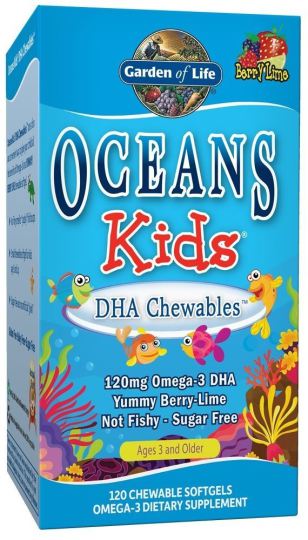 Oceans Kids DHA Chewables Omega-3 Berry Lime 120 C&aacute;psulas blandas
