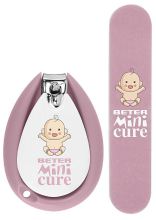Mini Cure cuidado uñas Bebés rosa 2 unds