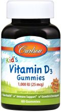 Vitamina D3 para Ni&ntilde;os 25 mcg 60 Gomitas Vegetales