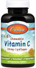 Vitamina C para Ni&ntilde;os 250 mg 60 Tabletas Vegetales masticables