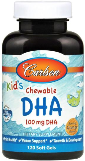 DHA para Ni&ntilde;os 100 mg 120 Perlas masticables