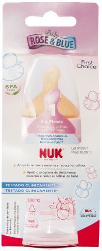 Biberón con Tetina de Látex Boca Ancha Rosa 150 ml Biberón con Tetina de Látex Boca Ancha Rosa 150 ml
