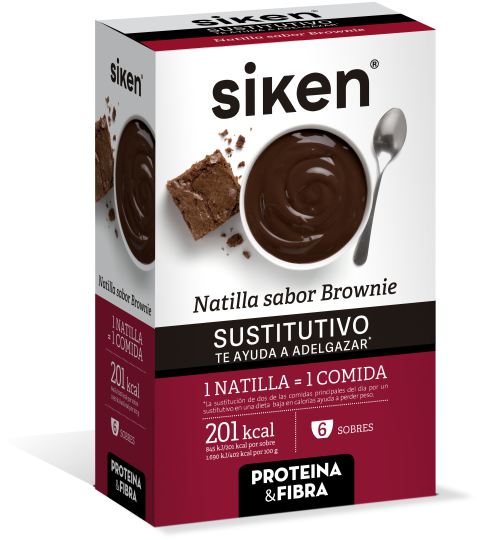 Siken Natilla Sustitutivas Brownie 6 sobres