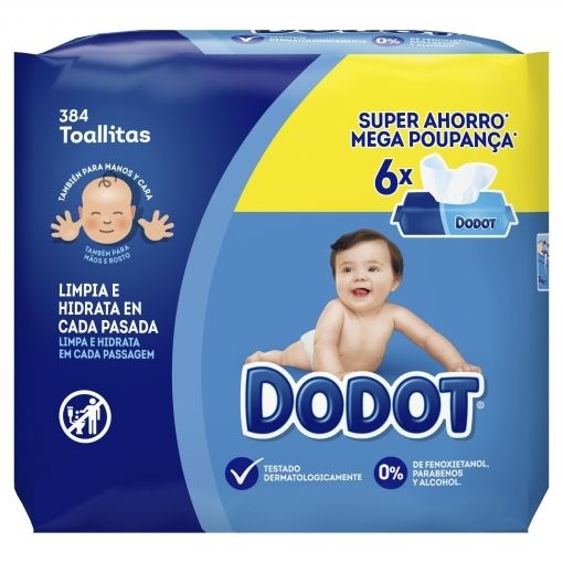 Toallitas Bebé 6x64 Unidades Toallitas Bebé 6x64 Unidades