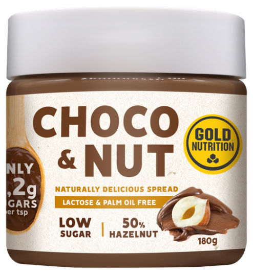 GoldNutrition Choco&Nut Baja Az&uacute;car para untar 180 gr