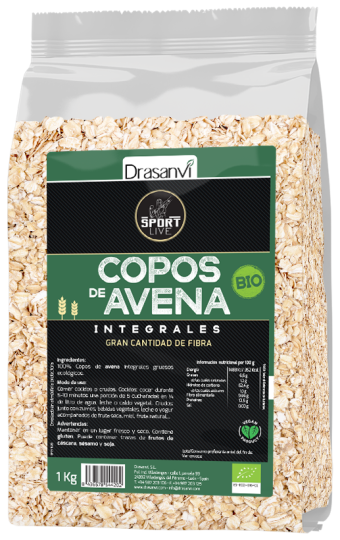 Drasanvi Copos de avena integral BIO Sport live 1 kg