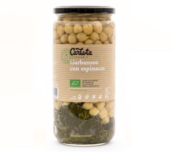 Organics garbanzo con espinacas 720 gr Organics garbanzo con espinacas 720 gr