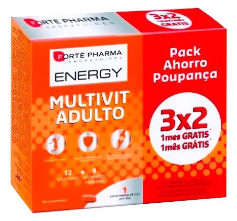 Energy Multivitaminas Adulto 30 Comprimidos Energy Multivitaminas Adulto 30 Comprimidos