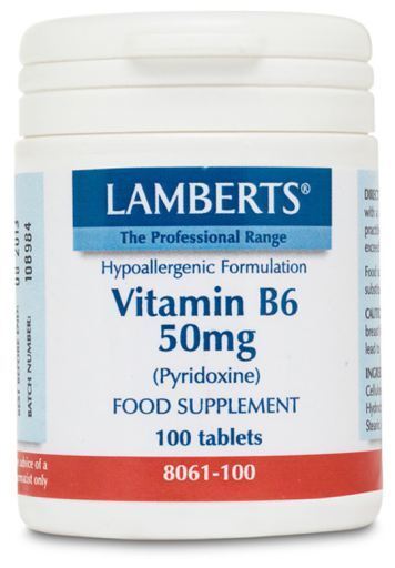 Lamberts Vitamina B6 50 mg piridoxina 100 comprimidos