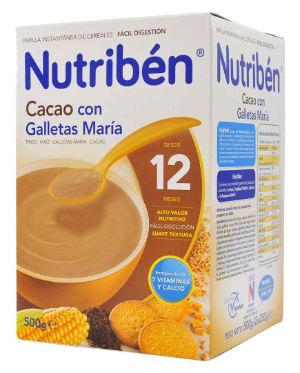 Nutrib&eacute;n Papilla Cacao con Galletas Mar&iacute;a 500 g