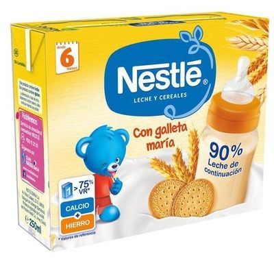 Leche y Cereales con Galletas Maria 2x250ml Leche y Cereales con Galletas Maria 2x250ml