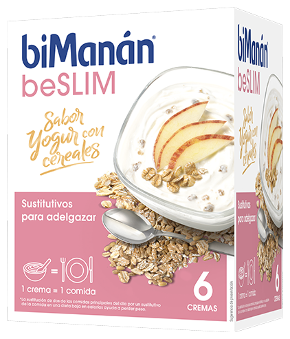 biMan&aacute;n beSlim Crema de Yogurt con Cereales 6 Uds