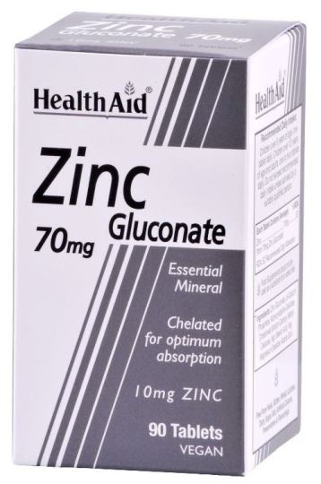 Zinc Gluconato 70 mg 90 Tabletas Zinc Gluconato 70 mg 90 Tabletas