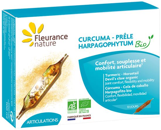 Fleurance Nature C&uacute;rcuma- Harpagofito- Cola de Caballo Bio 40 c&aacute;psulas