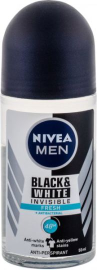 Desodorante Roll on Men Invisible For Black & White Fresh 48h 50 ml