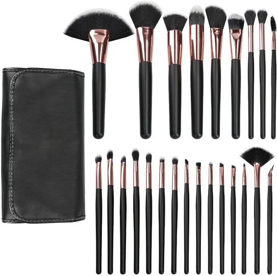 Set Brochas de Maquillaje Negro 24 piezas Set Brochas de Maquillaje Negro 24 piezas