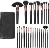 Set Brochas de Maquillaje Negro 24 piezas