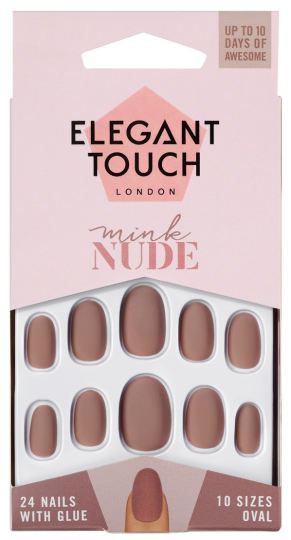 Elegant Touch Mike Nude U&ntilde;as Postizas 24 uds