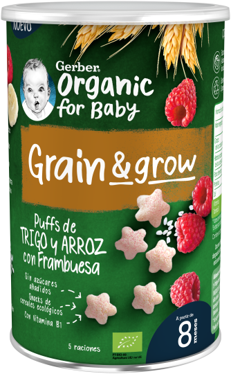 Puff Snack Organic de Cereales y Frambuesa 35 gr Puff Snack Organic de Cereales y Frambuesa 35 gr